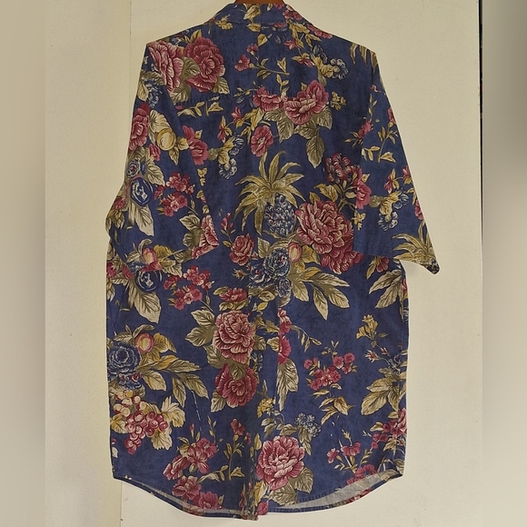 Apparel Workshop Floral Short Sleeve Button Down Men's Shirt Size M - Picture 4 of 7